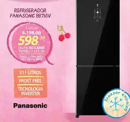 Lojas Cem Refrigerador panasonic bb7igv oferta