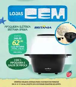 Lojas Cem Pipoqueira elétrica britânia bpi06a oferta