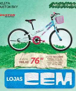 Lojas Cem Bicicleta houston bixy oferta
