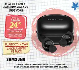 Lojas Cem fone de ouvido samsung galaxy buds core oferta