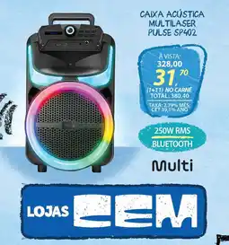 Lojas Cem Caixa acústica multilaser pulse sp402 oferta