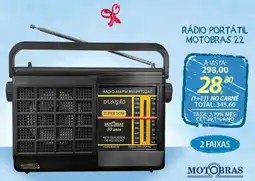 Lojas Cem Rádio portátil motobras 22 oferta