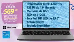 Lojas Cem Processador Intel Core i5 1335U de 13ª Geração oferta