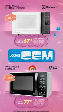 Lojas Cem Micro-ondas electrolux me23b oferta