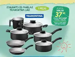 Lojas Cem Conjunto de panelas tramontina linz oferta