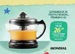 Lojas Cem espremedor de frutas mondial premium e-02 oferta