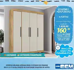 Lojas Cem Roupeiro arapongas oferta