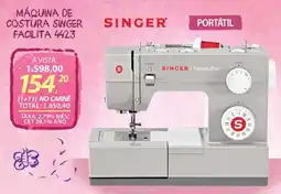 Lojas Cem máquina de costura singer facilita 4423 oferta