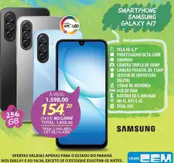 Lojas Cem smartphone samsung galaxy a17 oferta