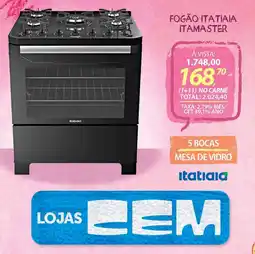 Lojas Cem Fogão Itatiaia Itamaster oferta
