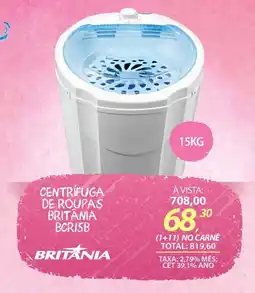 Lojas Cem Centrífuga de roupas britânia bcr15b oferta