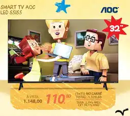 Lojas Cem Smart tv aoc led s5155 oferta