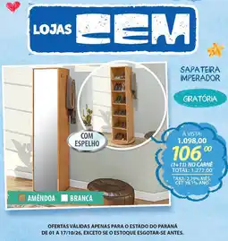 Lojas Cem Sapateira imperador oferta