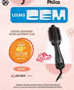 Lojas Cem escova secadora ga.ma eleganza plus oferta
