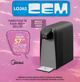 Lojas Cem Purificador de água midea oferta