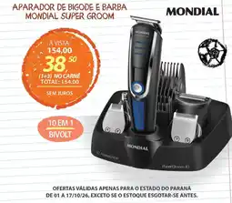 Lojas Cem aparador de bigode e barba mondial super groom oferta