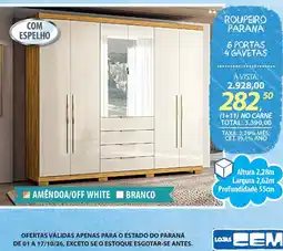 Lojas Cem Roupeiro paraná oferta