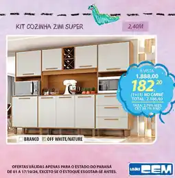 Lojas Cem Kit cozinha zini super oferta