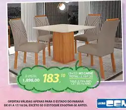 Lojas Cem Mesa de jantar com oferta