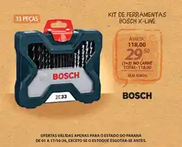 Lojas Cem kit de ferramentas bosch x-line oferta