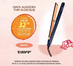 Lojas Cem Chapa alisadora taiff gloss blue oferta