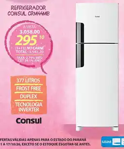 Lojas Cem Refrigerador consul crm44mb oferta