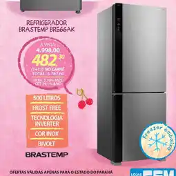 Lojas Cem Refrigerador brastemp bre66ak oferta