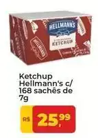 Tonin Superatacado Hellmann's - ketchup c/ 168 sachês de 7g oferta