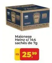 Tonin Superatacado Heinz - maionese c/ 144 sachês de 7g oferta