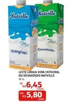 Assaí Atacadista Natville - leite longa vida integral ou desnatado oferta