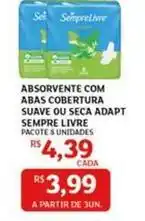 Assaí Atacadista Suave - absorvente com abas cobertura ou seca adapt sempre livre oferta