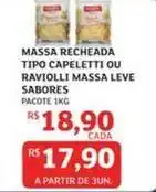 Assaí Atacadista Saborosas - massa recheada tipo capeletti ou raviolli massa leve sabores oferta