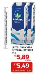 Assaí Atacadista Betânia - leite longa vida integral oferta