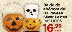 Carrefour De - balde de abóbora de halloween silver festas oferta