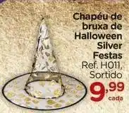 Carrefour De - chapeu de bruxa de halloween silver festas oferta