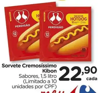 Carrefour Kibon - sorvete cremosíssimo oferta