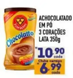 Supermercados Avenida Achocolatado em pó 3 corações oferta
