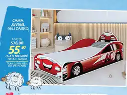 Lojas Cem Cama juvenil geli carro oferta