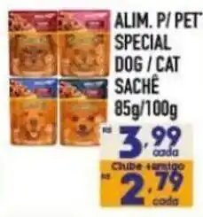 Supermercados Avenida alim. p/ pet special dog / cat sachê oferta