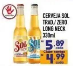 Supermercados Avenida Cerveja sol trad./ zero long neck oferta