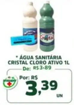 Araújo Supermercados água sanitária cristal cloro ativo 1l oferta