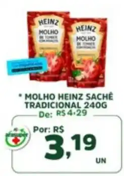 Araújo Supermercados molho heinz sachê tradicional oferta
