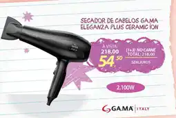 Lojas Cem Secador de cabelos ga.ma eleganza plus ceramic ion oferta