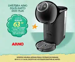 Lojas Cem Cafeteira arno dolce gusto dgss plus oferta