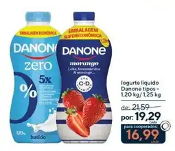 Coop logurte liquido Danone tipos oferta
