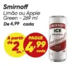 Dia Smirnoff - limão ou apple green oferta