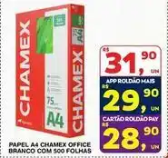 Roldão Chamex - papel a4 office branco com 500 folhas oferta