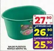 Roldão Sekito - balde plastico novica oferta