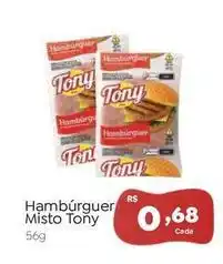 Novo Atacarejo Tony - hambúrguer misto oferta