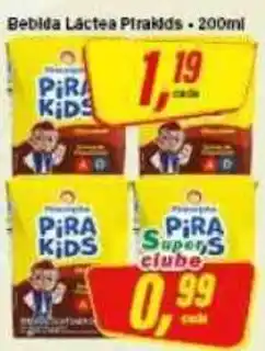 Rede Supermarket Bebida Láctea Pirakids oferta